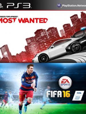 2 JUEGOS EN 1 DE NEED FOR SPEED MOST WANTED + FIFA 16 PS3